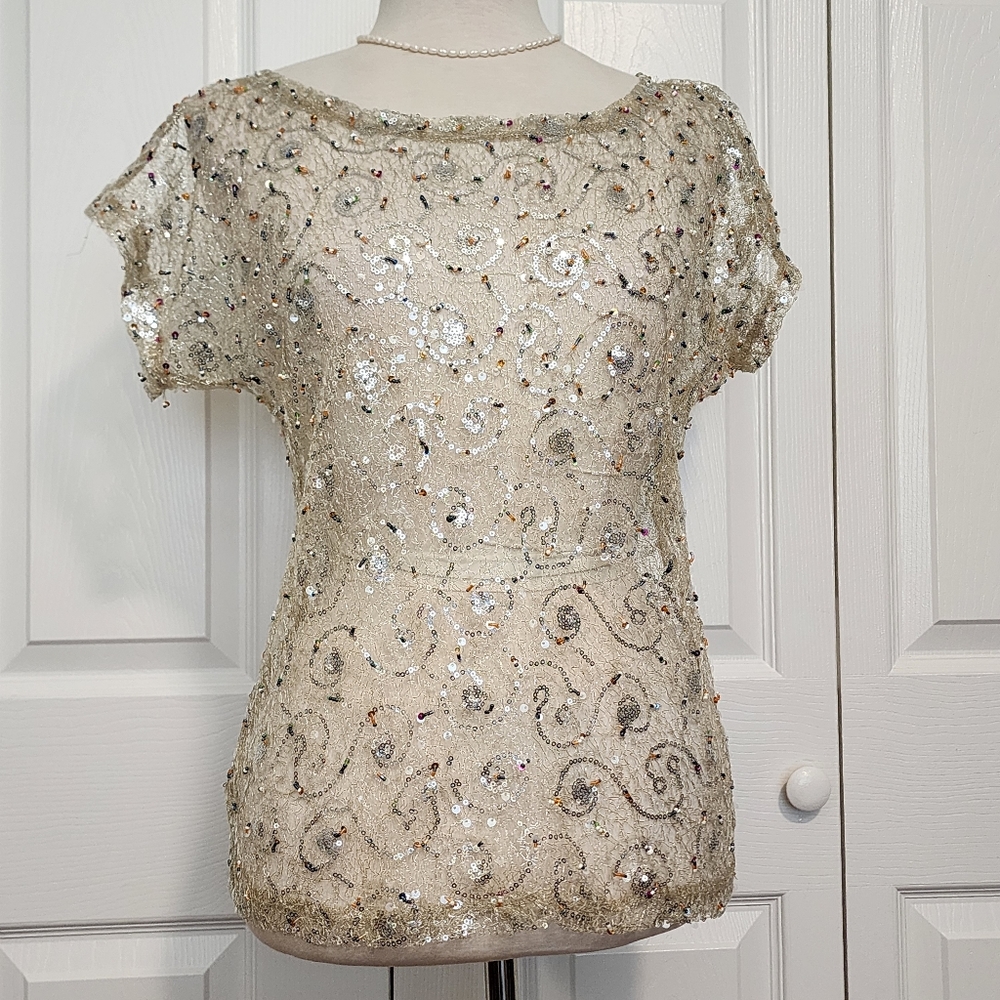 NikiBiki Vintage Lace Embellished Top - Picture 3 of 15